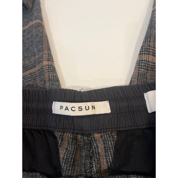 Plaid Elastic Waist Drawstring Pants With D-Ring Detail - Picture 7 of 11